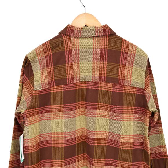 NWT Marmot Women\'s Incline Heavyweight Flannel Overshirt Gold Brown Size Small